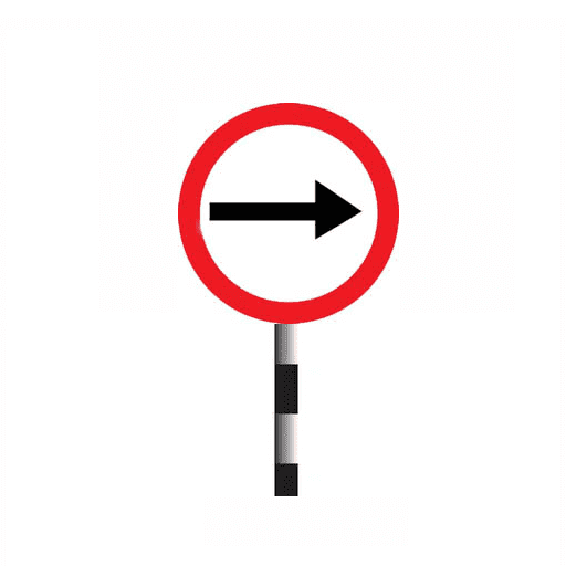 Direction to be followed as indicated by the direction of the arrow