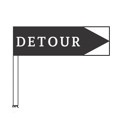 Direction sign - temporary road detour