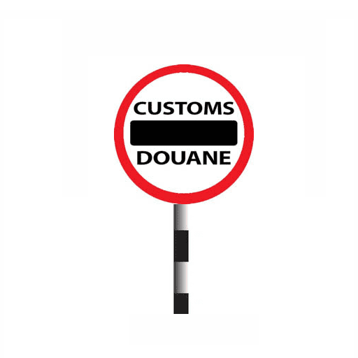 Stop at customs control point