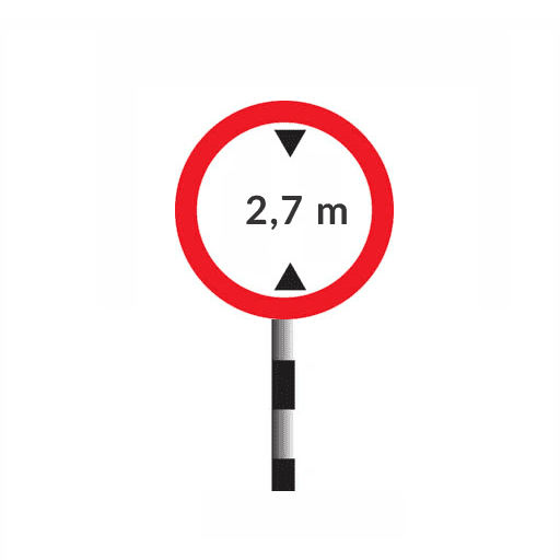 Vehicles with loads if any, overall height exceeding figure shown, prohibited