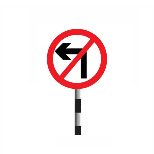 Turning to the left prohibited