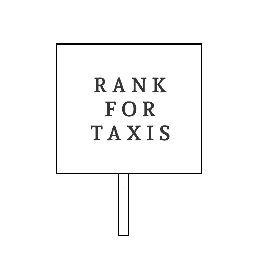 Sign indicating the existence of a rank for taxis