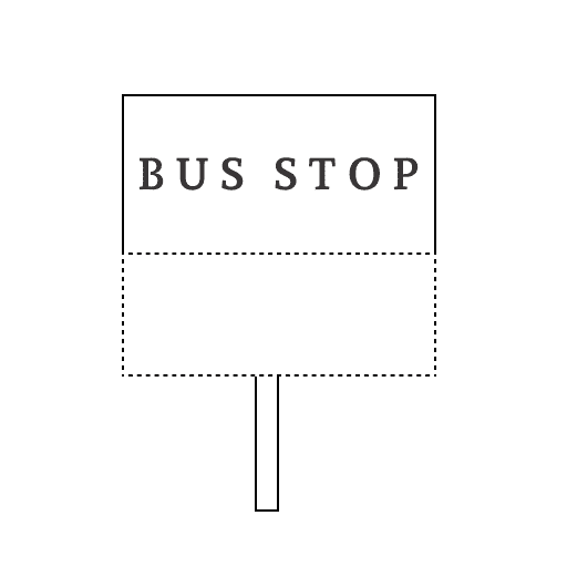 Sign indicating the existence of a bus stop