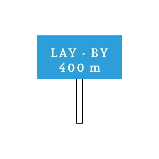 Sign for a lay-by ahead